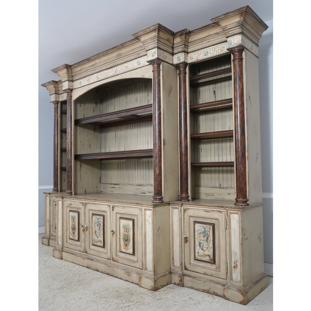 Age: Approx. 20 Years Old Details: 6 Pieces Breaks Down For Easier Moving & Setup Factory Distressed Paint Hand Painted...