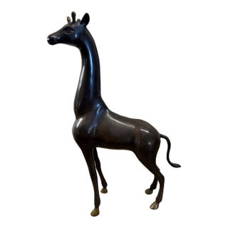 1950s African Bronze Giraffe For Sale