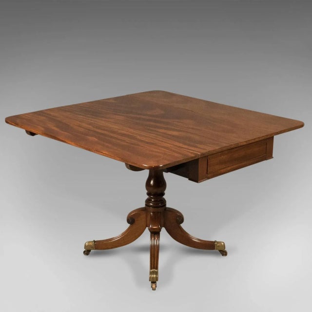 Wood 1820s Regency Flame Mahogany Pembroke Table For Sale - Image 7 of 11