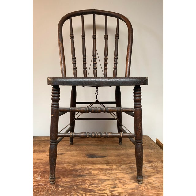 J.B. Van Sciver Company Farmhouse Antique American Windsor Chair by Van Sciver For Sale - Image 4 of 8
