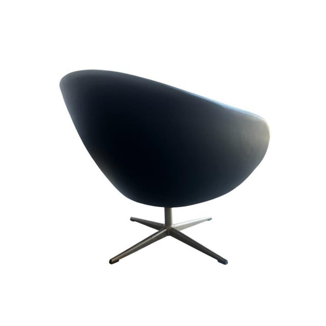 Mid-Century Modern Vintage Black Armchair / One-Seater With Star Base Jansson For Sale - Image 3 of 6