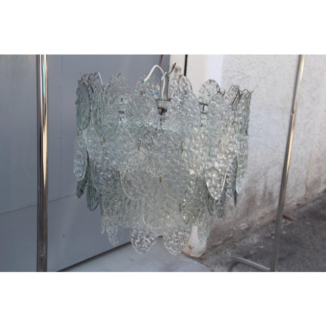 Metal Murano Glass Pendant Light from Vistosi, 1960s For Sale - Image 7 of 13