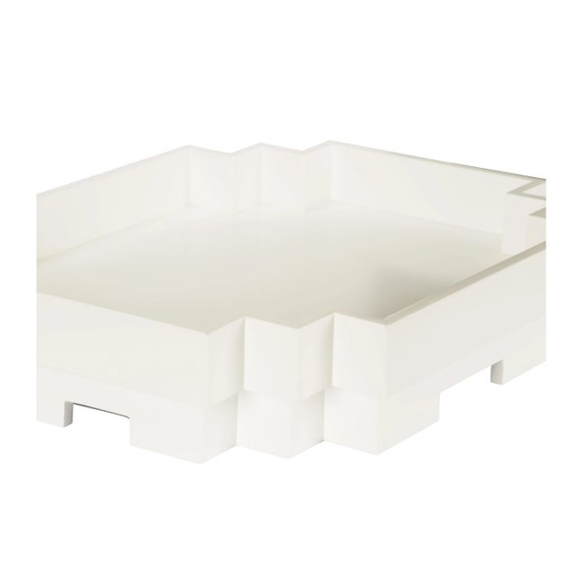 Wildwood Japandi Tray in White For Sale - Image 4 of 4