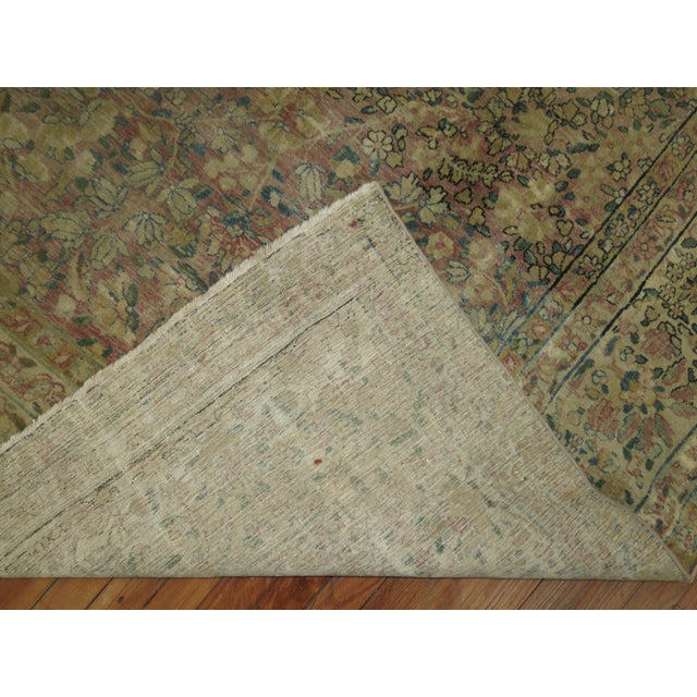 Early 20th Century Lavender Antique Kerman, 8'7'' X 12' For Sale - Image 5 of 13