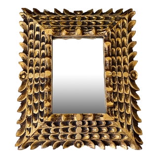Vintage Florentine Gilded Wood Mirror For Sale