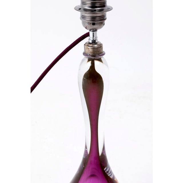 1960s Vintage Glass Table Lamp, 1960s For Sale - Image 5 of 6