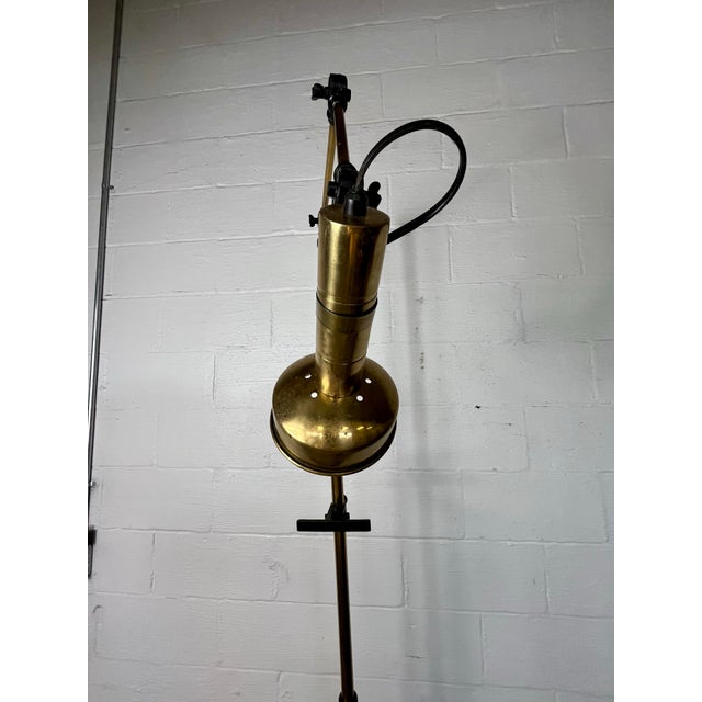 Brass Art Easel Lamp Arredoluce Style For Sale - Image 9 of 12