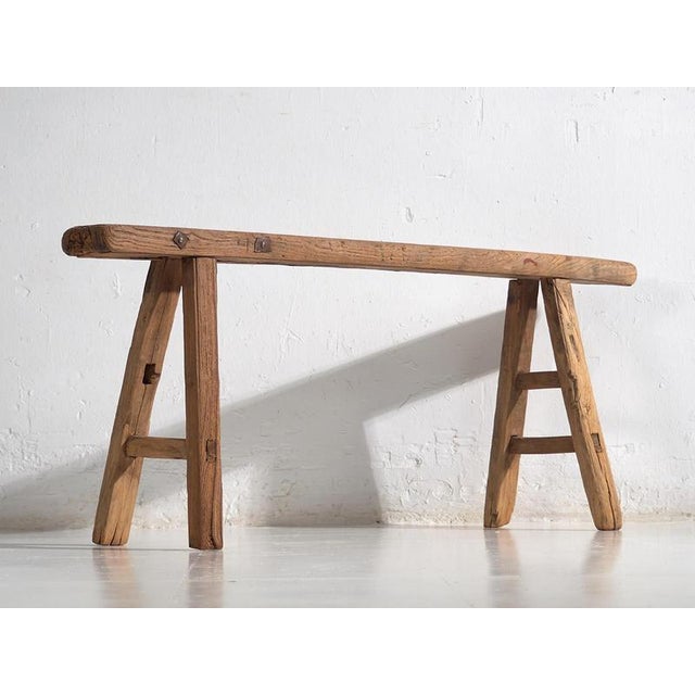 Antique primitive bench (c.1870) Dimensions: Width: 130 cm Depth: 13 cm Height: 53 cm Style: Primitive Materials and...