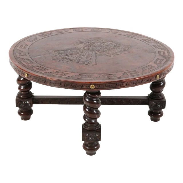 Mid-Century Modern Walnut and Leather Coffee Table by Angel Pazmino for Muebles De Estilo, 1960s For Sale