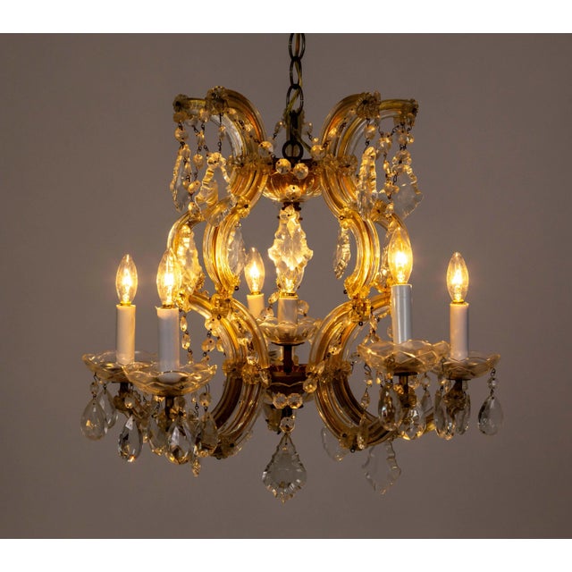 1950s Maria Theresa 6-Light Chandelier For Sale - Image 11 of 11