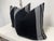 Contemporary Eastern Accents Black + Stripe Strip Pillows, Pair For Sale - Image 3 of 12