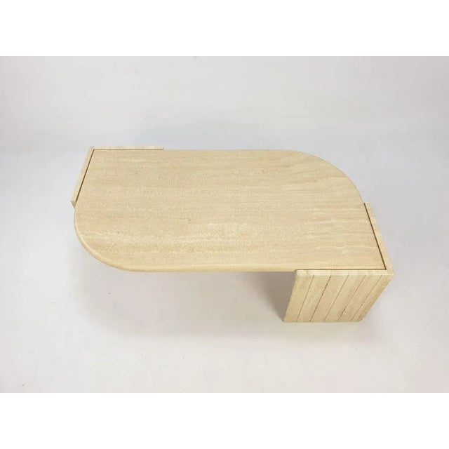Mid-Century Italian Travertine Coffee Table, 1980s For Sale - Image 4 of 17