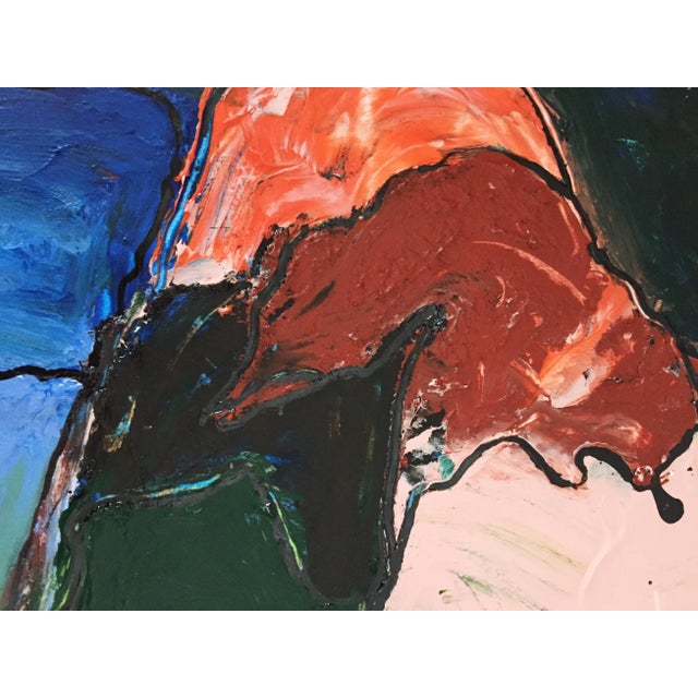 Acrylic on Paper Framed Abstract For Sale - Image 9 of 11