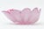 Metal Vintage Murano Pink and Silver Foil Clam Shell Coiled Large Glass Bowl, Signed, 80's For Sale - Image 7 of 11