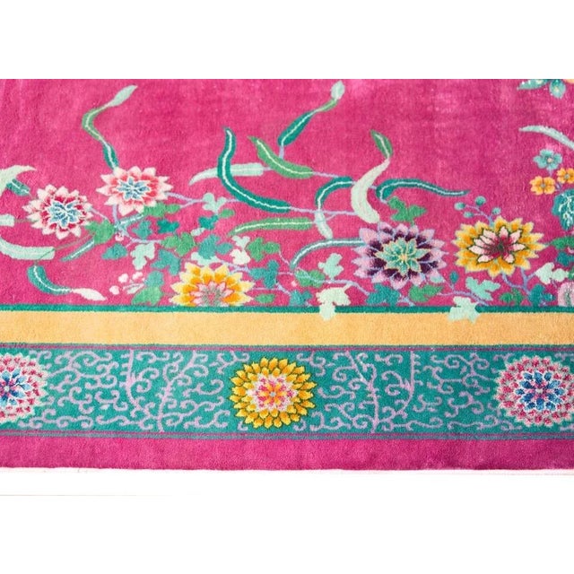 Textile Early 20th Century Chinese Art Deco Rug For Sale - Image 7 of 12