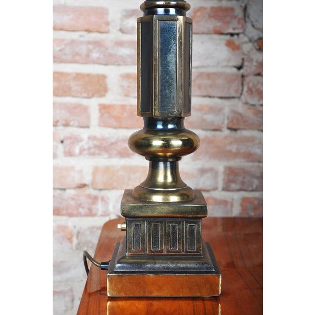 Mid-Century Table Lamps in Brass and Marble Glass, France, 1950s, Set of 2 For Sale - Image 6 of 11