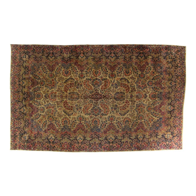 1940's Vintage Lavar Kerman Rug-9'9" X 16' For Sale