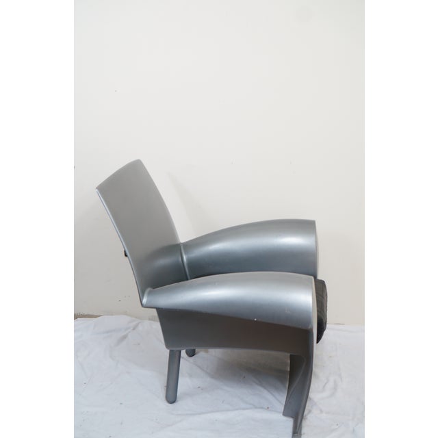 1980s 1980's Philippe Starck Richard III Silver Armchair Baleri Italia For Sale - Image 5 of 10