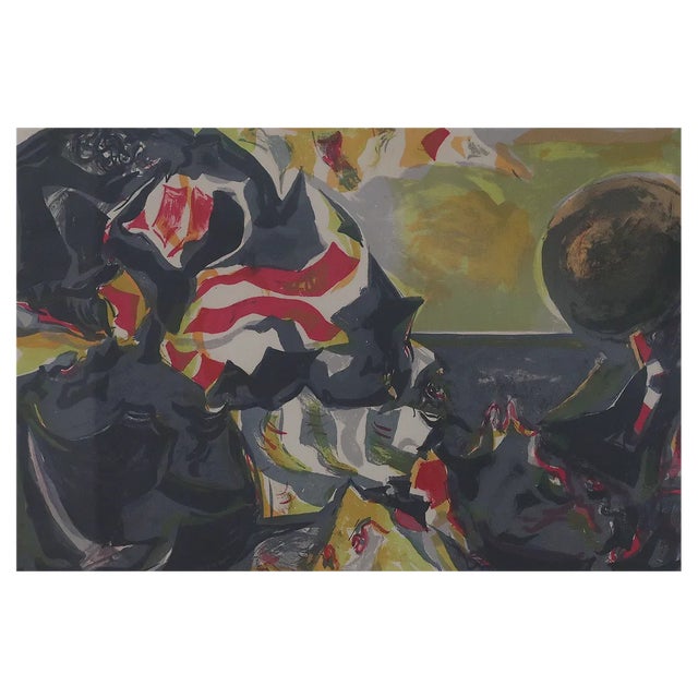 Bata Mihailović, Horisont, 1976, Color Lithography, Framed For Sale