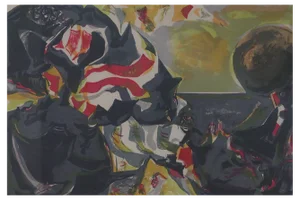 Bata Mihailović, Horisont, 1976, Color Lithography, Framed