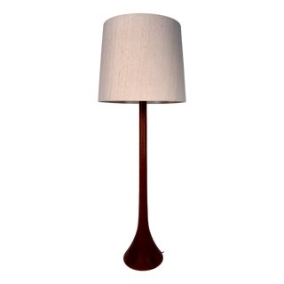 Large Height Adjustable Sculptural Floor Lamp in Teak by Domus, Germany, 1970s For Sale