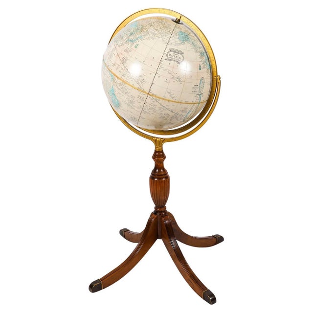 Vintage Crams Imperial World Globe on Standby George F. Cram For Sale - Image 15 of 15