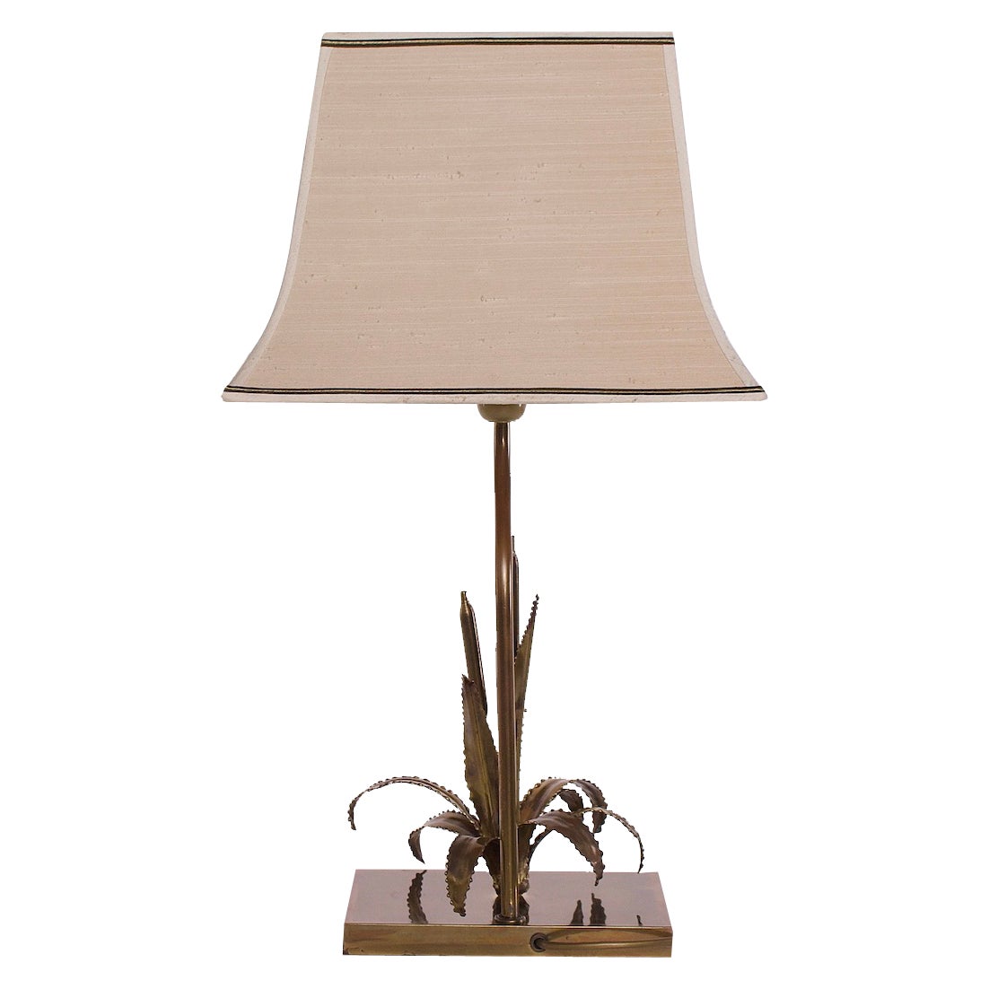 Brass Reed Lamp from Maison Jansen, 1970s | Chairish