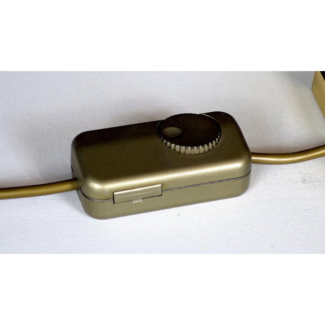 Brass 4-Light Table Lamp with Fabric Shade from Schulz & Adam, 1970s For Sale - Image 4 of 12