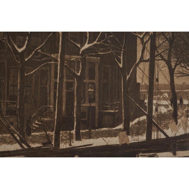 Willem Witsen, Amsterdam with Snow, Etching, 1903 For Sale - Image 4 of 13