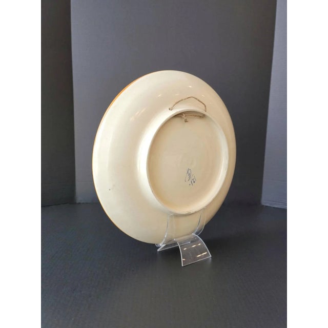 Antique Italian Renaissance Raffaellesco Grotteschi Majolica Wall Charger For Sale - Image 4 of 11