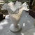 Farmhouse Vintage Fenton Silver Crest Vase Ruffled Milk Glass For Sale - Image 3 of 9