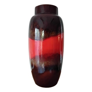 West German Fat Lava Vase from Scheurich, 1970s For Sale