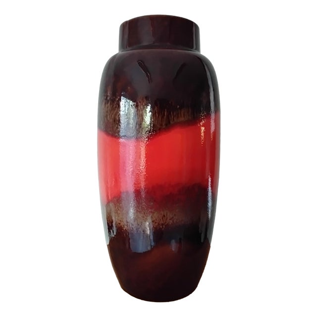 West German Fat Lava Vase from Scheurich, 1970s For Sale
