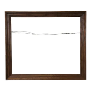 Vintage Oak Beveled Wood Picture Mirror Wall Art Frame Fits 24" X 20"