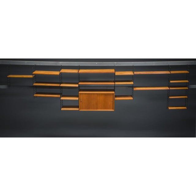 1960s Modular Teak Wall Shelf by Nils Strinning for String, 1960s, Set of 29 For Sale - Image 5 of 17