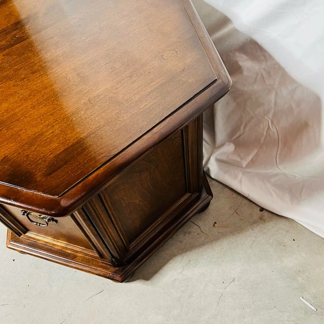 Mid Century Ethan Allen Hexagon SideTable | Chairish