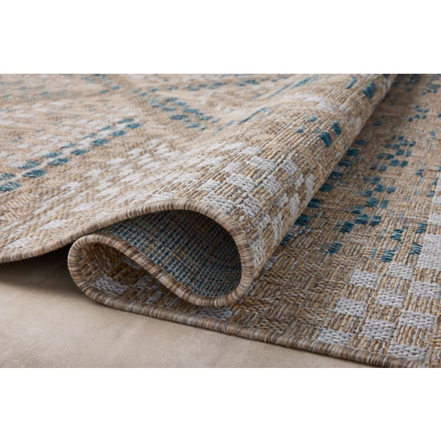 Loloi Rugs Amber Lewis x Loloi Topanga Natural / Aqua 9'-2" x 12'-0" Area Rug For Sale - Image 4 of 6