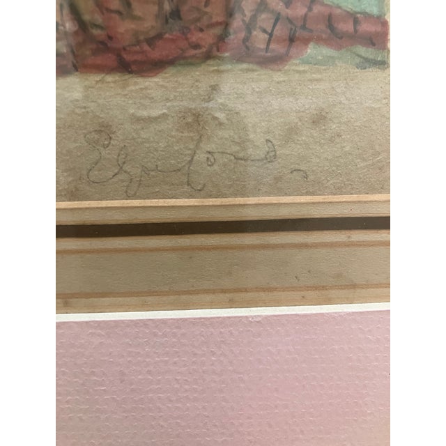 1940s Elyse Ashe Lord Colored Etching For Sale - Image 5 of 6