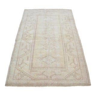 1960s Natural Decor Vintage Turkish Area Rug For Sale