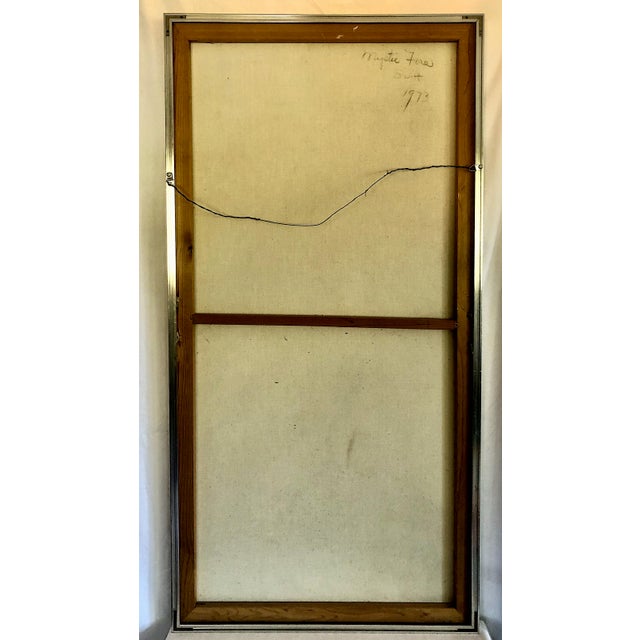 Abstract 1973 Painting, “Mystic Fires,” Signed by Swift For Sale - Image 12 of 13