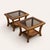 Pair of Late Mid-Century Oak Side Tables With Smoked Glass Tops, Mid-Century Modern, 1970s For Sale - Image 16 of 18