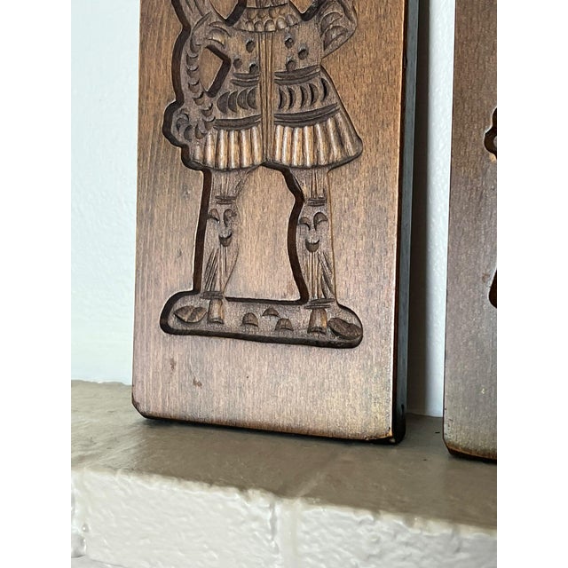 1970s 1970s Hand Carved Wooden Folk Art Traditional Cookie Board. Set of 2 For Sale - Image 5 of 9