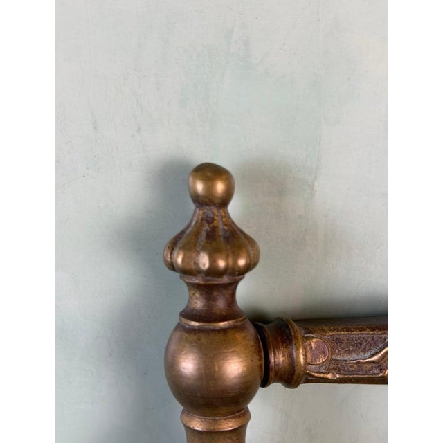 Early 20th Century Pair of Monumental Cast Bronze Neoclassical Door Pull Handles For Sale - Image 5 of 11
