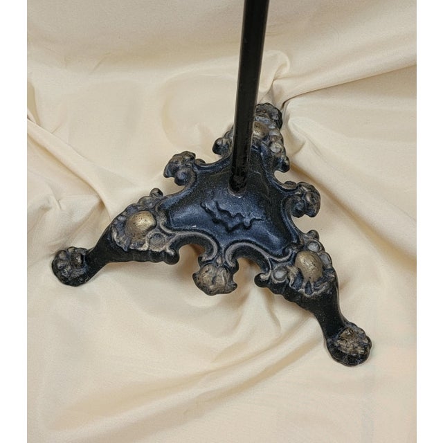 Late 19th Century Antique Hamilton Oak Music Stand With Iron Base For Sale - Image 12 of 12