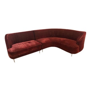 Mid 20th Century Curved Sectional Sofa