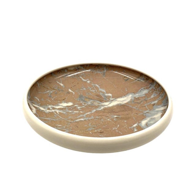 White Marbled Ceramic Centerpiece by Alvino Bagni, 1970 For Sale - Image 16 of 16