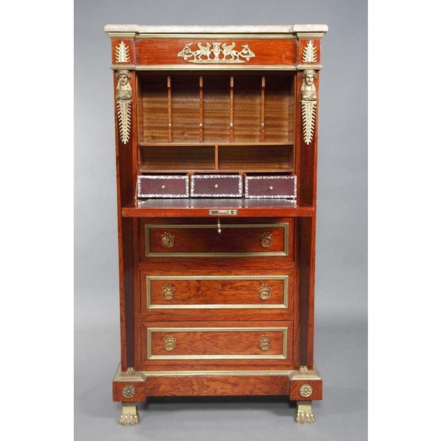 Vintage Empire Style Secretaraire For Sale - Image 9 of 18