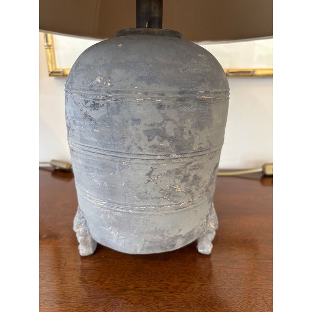 15th Century & Earlier 15th Century Han Dynasty Period Unglazed Grain Jars Mounted as Table Lamps - a Pair For Sale - Image 5 of 14