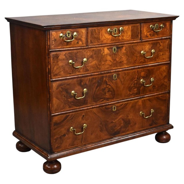 George III Burr Walnut Chest of Drawers, 1790 For Sale - Image 11 of 11