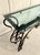1960s Italian Style Wrought Iron & Gilt Leaf Glass Console Table For Sale - Image 12 of 15